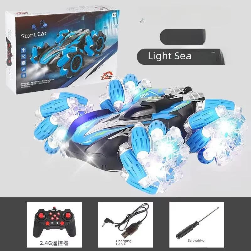 Новый 2.4g Rc гоночный автомобиль портативный двухсторонний трюковой дрифт автомобиль зарядка высокоскоростной внедорожник полноприводный внедорожник электрическая детская игрушка подарок