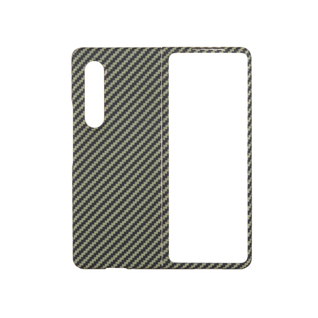 3K Twill Carbon Fiber Phone Case for Galaxy Z Fold 4 Camera Big Hole Crater Aramid Fiber Flip 4 Phone case
