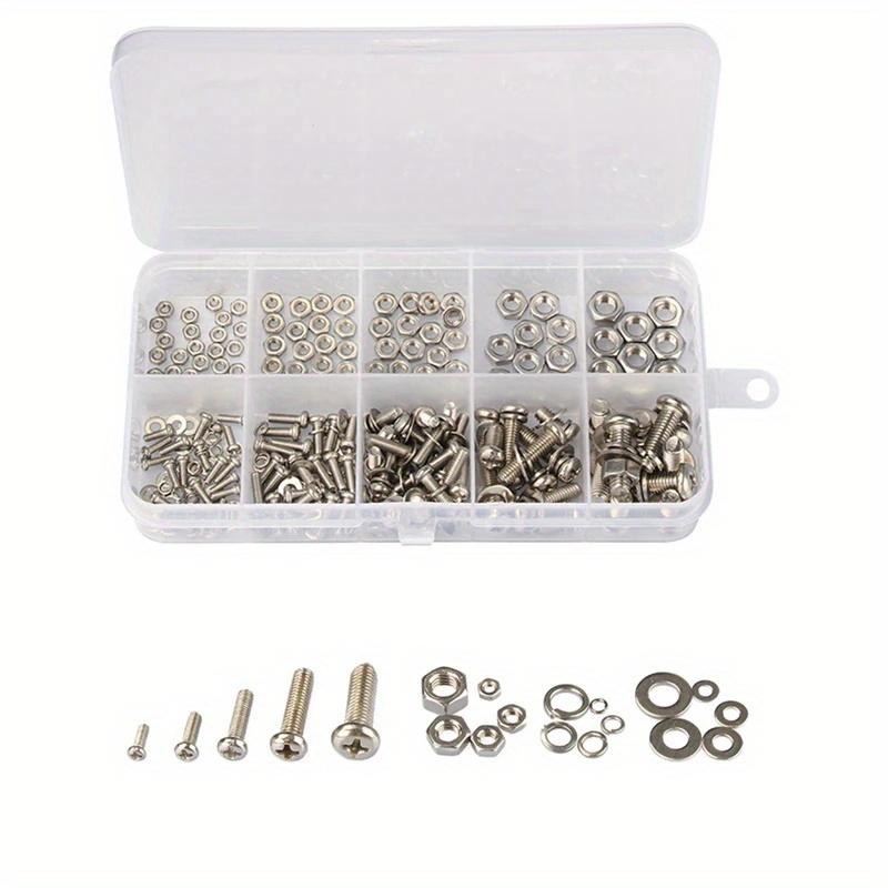 320Pcs Stainless Steel SS304 Screws An Head Screws Nuts Bolts Assortment Kit M2 M2.5 M3 M4 M5 Metic Nut And Bolt Assortment