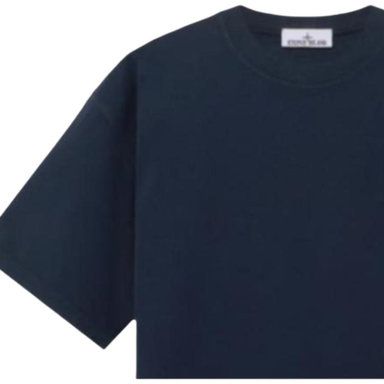 Stone Island Logo Short Sleeve Crew Neck T-Shirt Men tops L1S152100030S0115-V0020