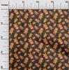 oneOone Cotton Flex Brown Fabric Christmas Dress Material Fabric Print Fabric By The Yard 40 Inch