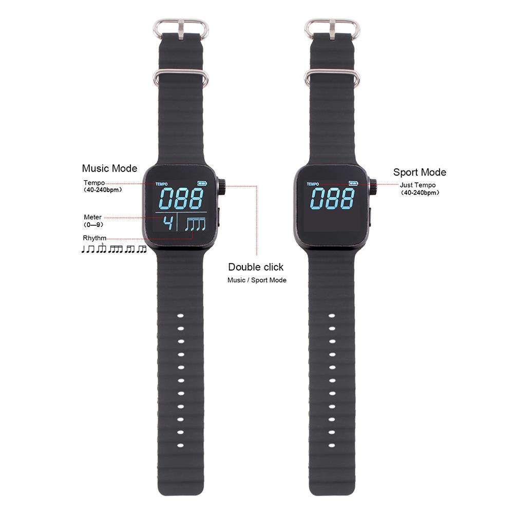 Носимый Вибрирующий Метроном для Спорта Бега Отсчета Тактов Часы Регулируемый Ремешок Для Всех Гитара Фортепиано Барабаны