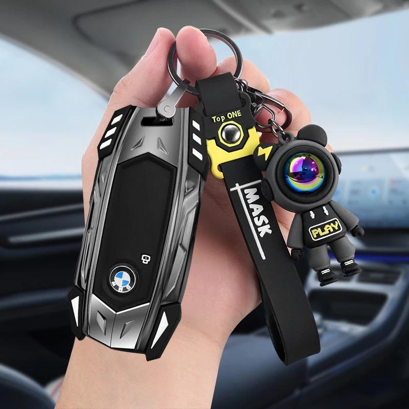 Car Key Case Cover Shell Fob For BMW i7 X7 G07 LCI iX I20 X1 U11 7 Series G70 G09 XM U06 G81 Energy 2023 Accessories EV2