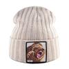 Hats For Knitted Fashion New Men Women Wolf Pattern Skullies Beanies Unisex Knitting Streetwear Hip Hop Bonnet Caps Kpop Gorras