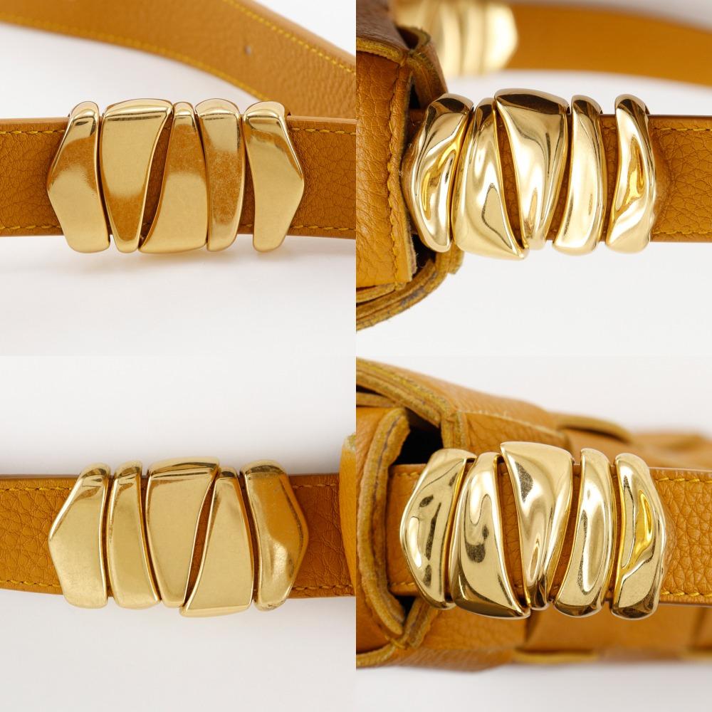 BOTTEGAVENETA Cassette Shoulder Bag 666870 Intrecciato Camel Calfskin Women Used