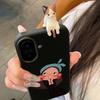 3D Чехол для телефона для iPhone 11 13 17 Pro Max 17 Air Case iPhone 13 15 16 Pro Max 12 14 Pro Max 14 15 Plus Милый 3D Котенок Мультяшный Кожаный
