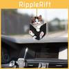 Adorable Acrylic Cat Design Car Hanging Ornament For Stylish Vehicle Decoration