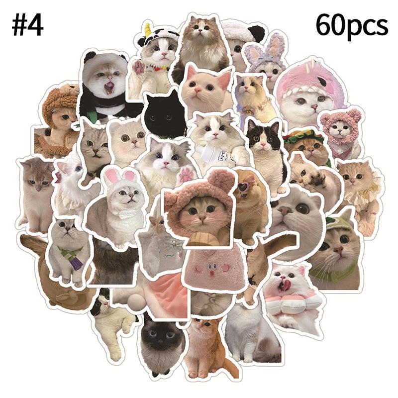 Милые мемы с котиками Наклейка Сделай сам Наклейки для скрапбукинга Мультяшная наклейка для скейтборда, багажа, ноутбука, школьных принадлежностей, кавайная наклейка