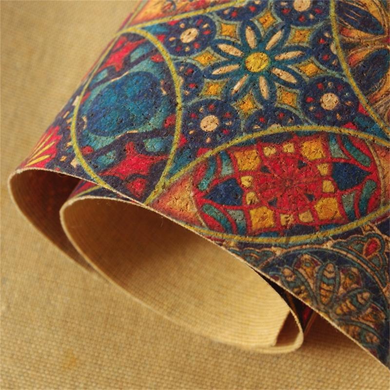 9 шт. 17,7''x11,8'' Пробковая ткань, Листы пробковой кожи с винтажным принтом для шитья, Поделок, Сумок, Кошельков, Кошелька, Упаковка