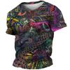 Летняя футболка большого размера для мужчин, 3D этническая одежда, футболки, топы, рубашки с принтом, уличная одежда в стиле хип-хоп, красочная футболка в стиле ретро