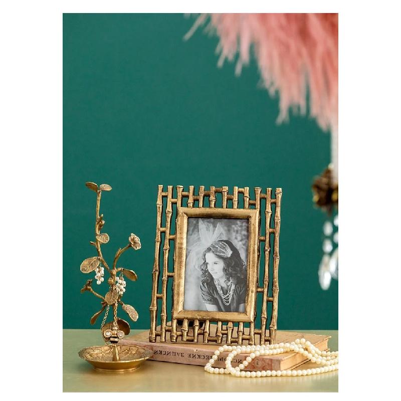 6/7 Inch Gold Plated Photo Frame High Quality Pictures Frames Figures Portrait Framed Art Modern Decor Wedding Anniversary Gifts