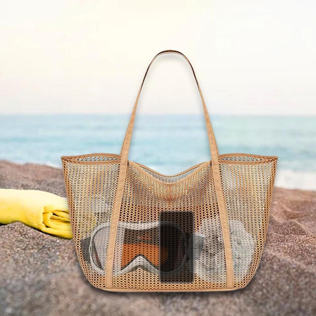 Beach Tote Bag Shoulder Storage for Women Camping Shopping Picnic