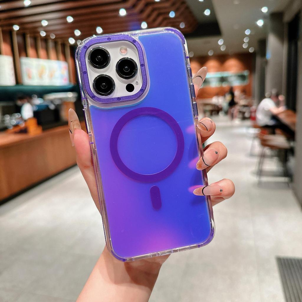 Двухцветный чехол для iPhone 16 Pro Max, магнитный и суперзащищенный от падений для 15 Pro