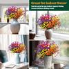 Lnoicy 20pcs Artificial Flowers for Outdoor,Plastic Flowers Decoration, UV Resistant Faux Flowers Shrubs, Artificial Plants for Indoor Outside Garden