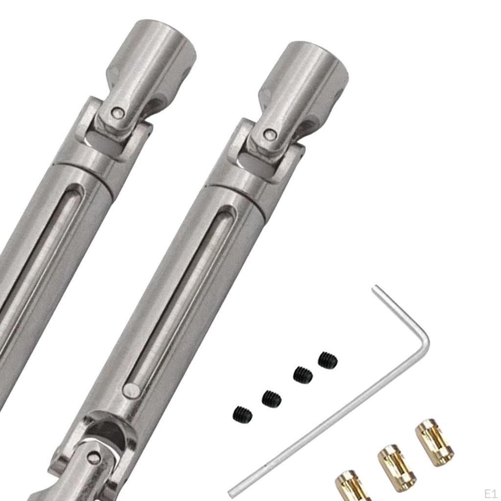 2 Pieces RC Car Drive Shaft 1/12 Metal Shafts Upgrade DIY 69mm-93mm CVD Transmission Joint for