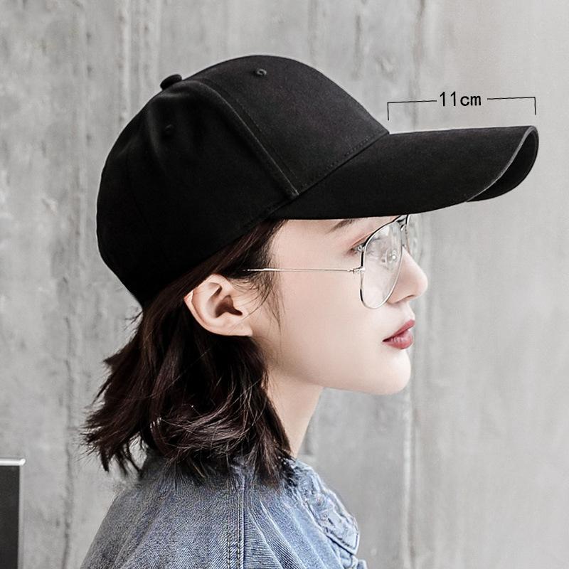 Long Brim Cap Cap Cap Women's Sun Hat Sunscreen Travel Sun Hat Solid Color Baseball Cap Casual Hat