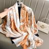 Summer For Gift Sunscreen Bandana Women Luxury 180X90CM Scarves Fashion Model Silk Scarf Couple Style Popular Design Shawls