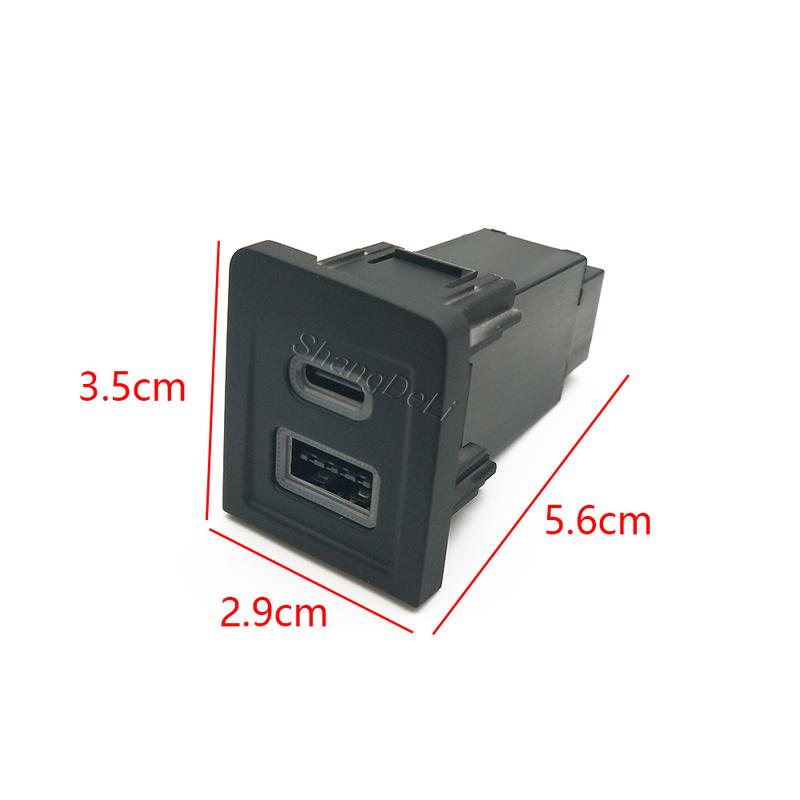 Автомобильное зарядное устройство Зарядка телефона USB-порт Зарядное устройство PD QC3.0 Адаптер-розетка для автомобильного зарядного устройства Подходит для Volkswagen Multivan T5 2003-2009