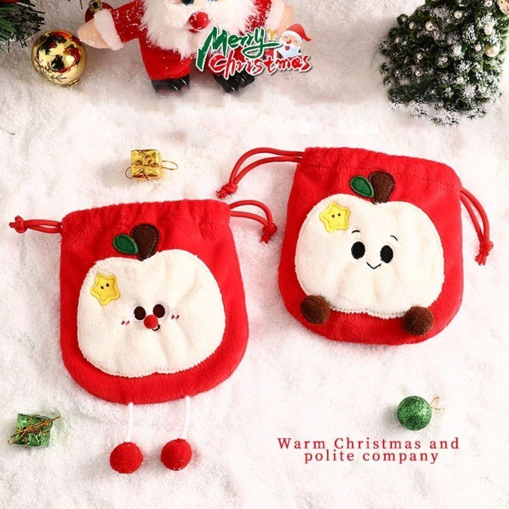 Candy Stocking Bag Christmas Gifts Bag Xmas Decor Holiday Handbag 2 Pcs Cartoon Tote Bag Children
