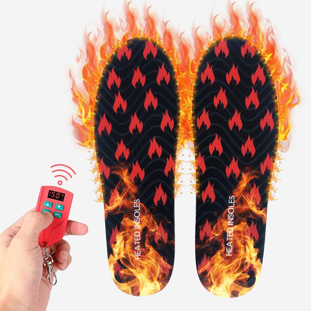Водонепроницаемые стельки с подогревом, аккумуляторная батарея емкостью 2000 мАч со светодиодным дистанционным управлением, термогрелка для ног для мужчин и женщин, зимние виды спорта на открытом воздухе