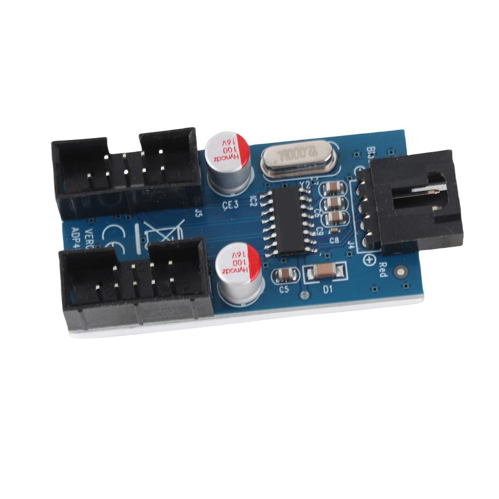 USB Motherboard Splitter 9Pin 1 to 2 PCB Expansion Chipset Board Computer Supplies