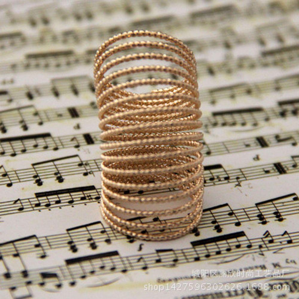 Men Couple Threaded Spring Ring Finger Buckle Korean Style Finger Ring Women Jewelry Accessories