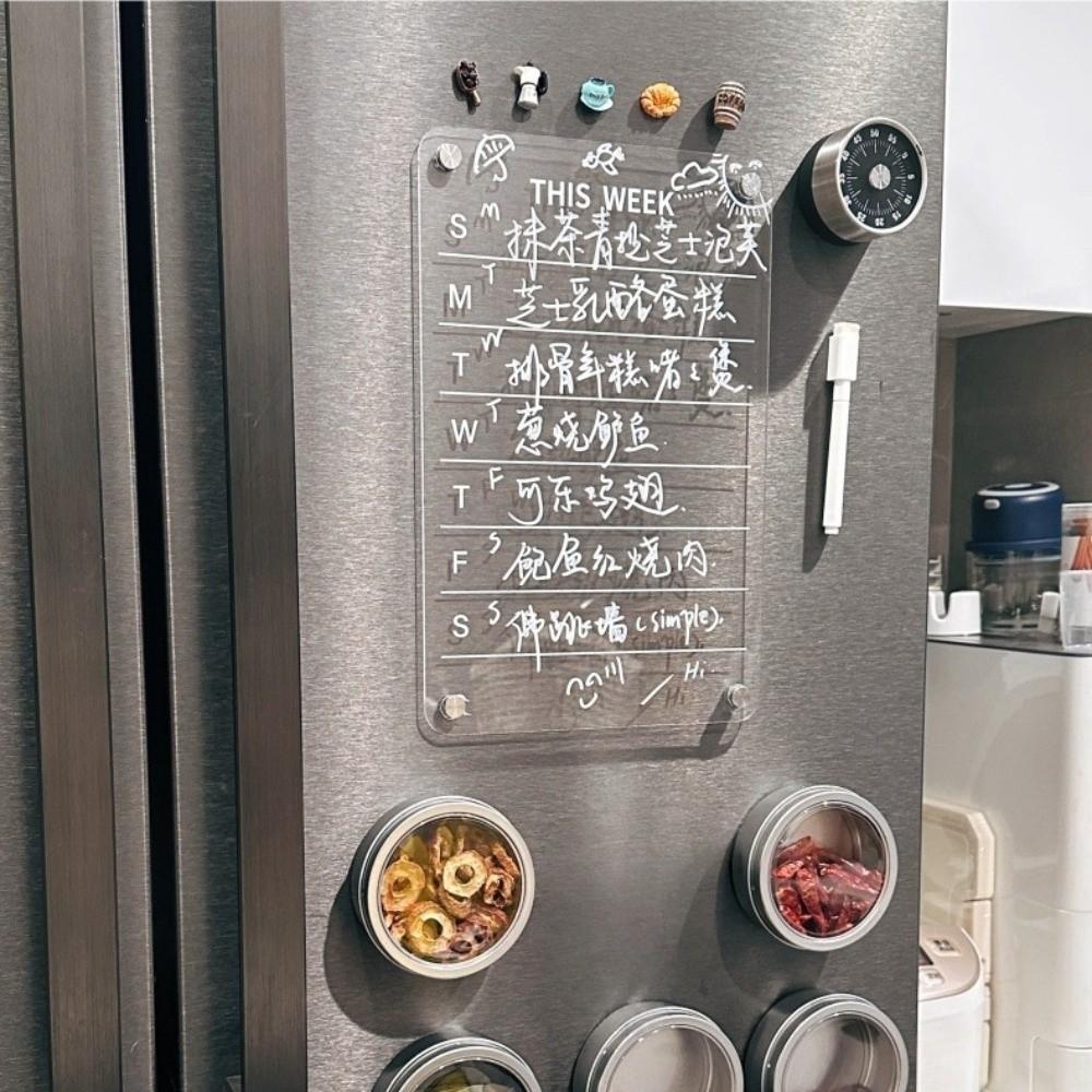 Reusable Monthly Weekly Planner Message Note Rewritable Fridge Clear Board  School