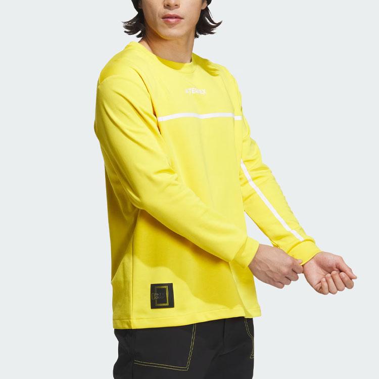 adidas Футболки с логотипом National Geographic Мужские Желтые С круглым вырезом Утепленные Прямой крой IL8977
