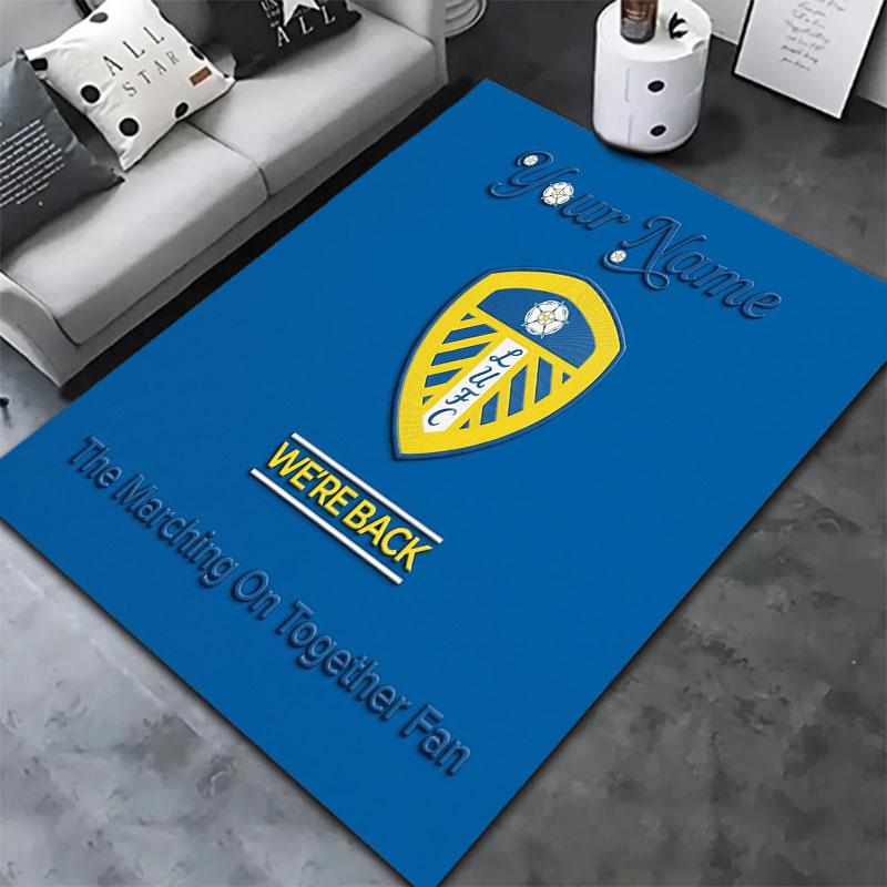 Leeds United Custom Name Carpet Rug for Living Room Bedroom Home Sofa Decoration,Kids play Non-slip Floor Mat
