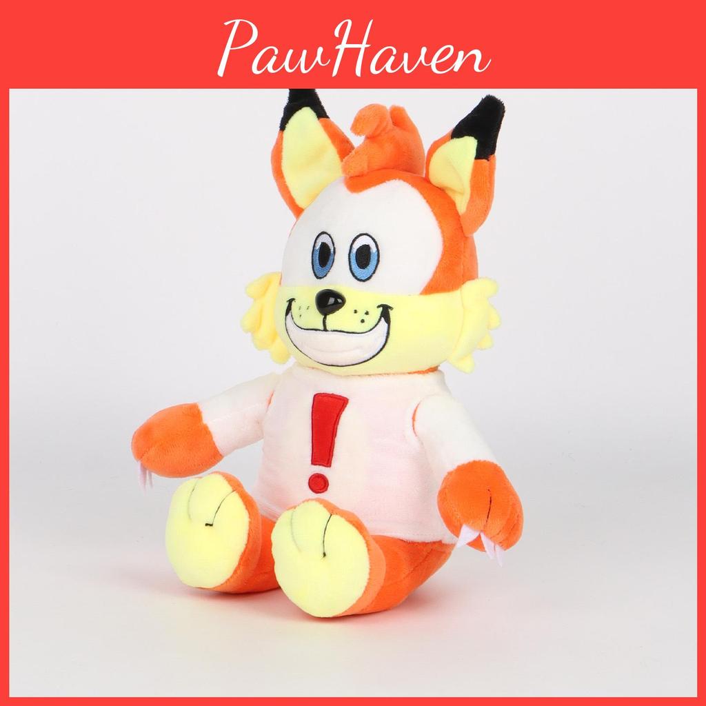 Bubsy Plush Fox Toy Animal Stuffed Doll Cartoon Kids Bedroom Decoration Gift