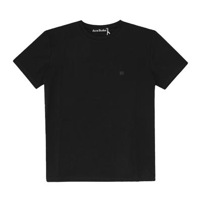 Acne STudios Футболка с логотипом Face Патч Короткий рукав Cl0309 Черный 900