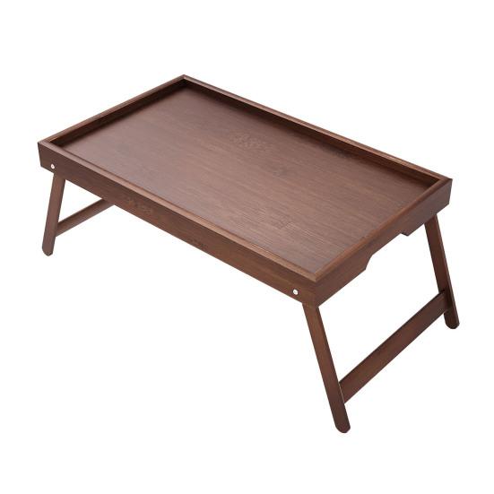 Бамбуковый столик-поднос для кровати со складными ножками, деревянный поднос для рисования, завтрака, перекуса, сервировки, подставка для ноутбука, складной столик для кровати, дивана