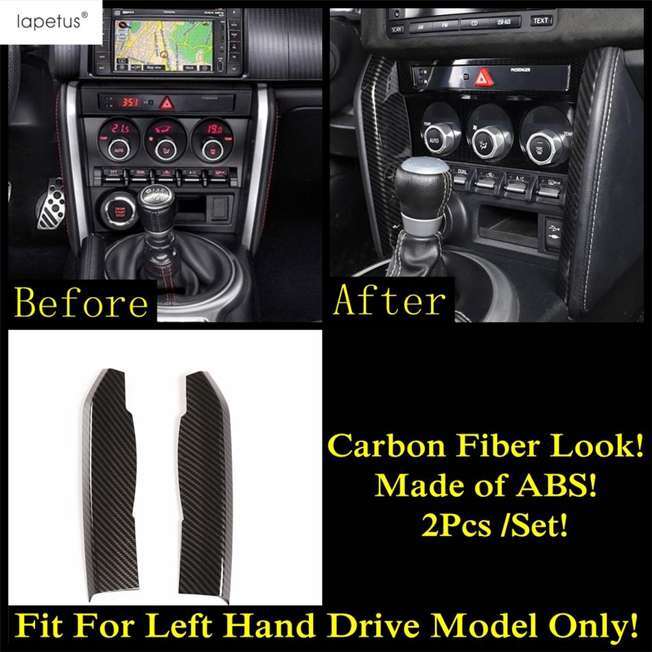 Carbon Fiber Accessories For Subaru BRZ / Toyota GT86 2013 - Central Control Strip Gear Panel AC Air Handle Bowl Cover Trim