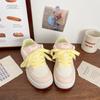 Pink Thick Baseplate Shoes Women's Sports Spring New Chic Niche Design Bread Shoes Student Breathable Little White Shoes