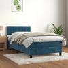 Maison Exclusive - Sommier à lattes de lit avec matelas Bleu foncé 90x200 cm