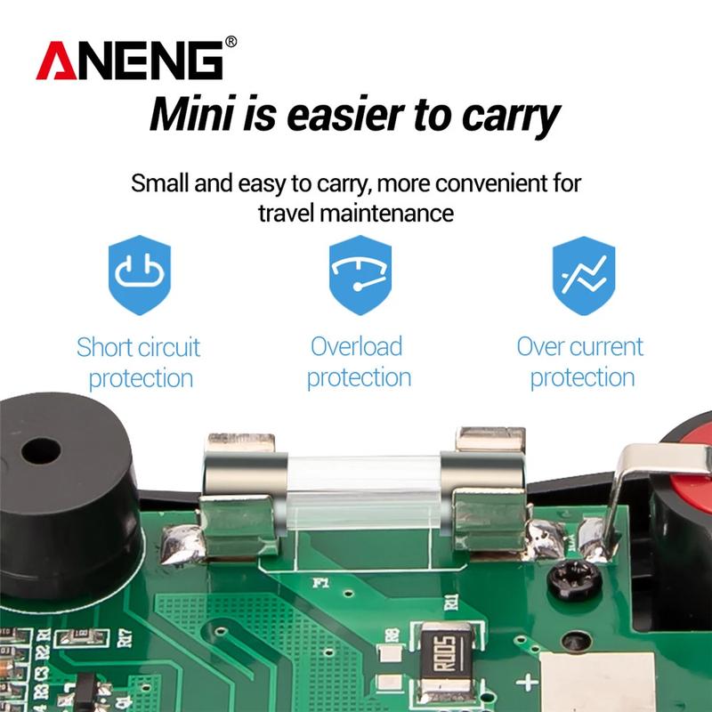ANENG M118A Digital Mini Multimeter Tester Auto Mmultimetro True Rms Tranistor Meter with NCV Data Hold 6000counts Flashlight