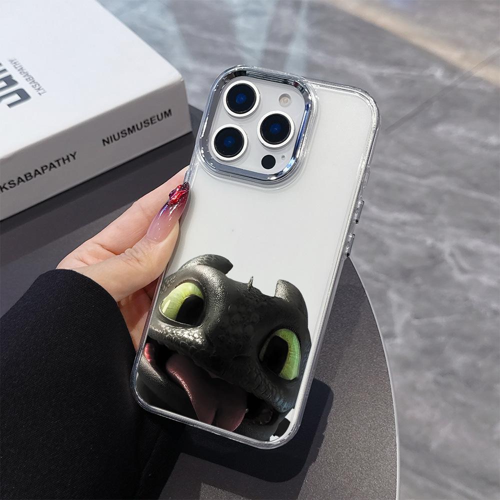 Модный милый чехол для телефона с драконом для iPhone 17 16e 16 15 14 13 12 11 mini Pro Max X XR XSMAX 8 7 Air Plus Прозрачный мягкий чехол
