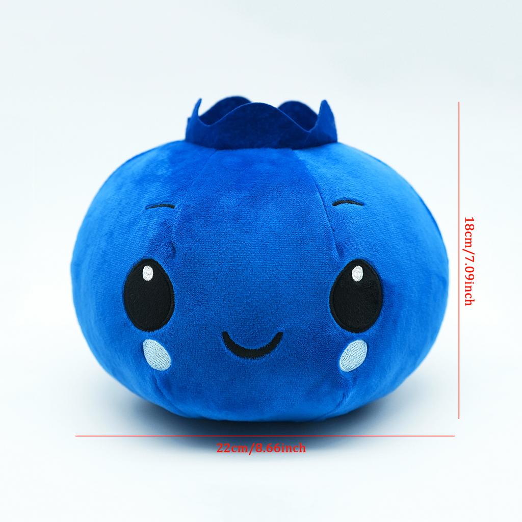 TreasuringU Cartoon Blueberry Plush Toys Kawaii Blue Fruits Stuffed Doll 22cm Cute Blueberry Soft Pillow Plushie Birthday Gifts