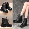 Черные ботинки Dr. Martens зимние новые бархатные утолщенные короткие ботинки британского стиля на толстой подошве снегоступы