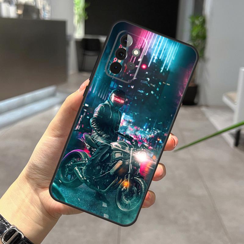 Neon Motorcycle Art Case For Samsung Galaxy A52 A32 A12 A56 A36 A54 A34 A14 A05 A16 A26 A13 A33 A53 A15 A35 A55