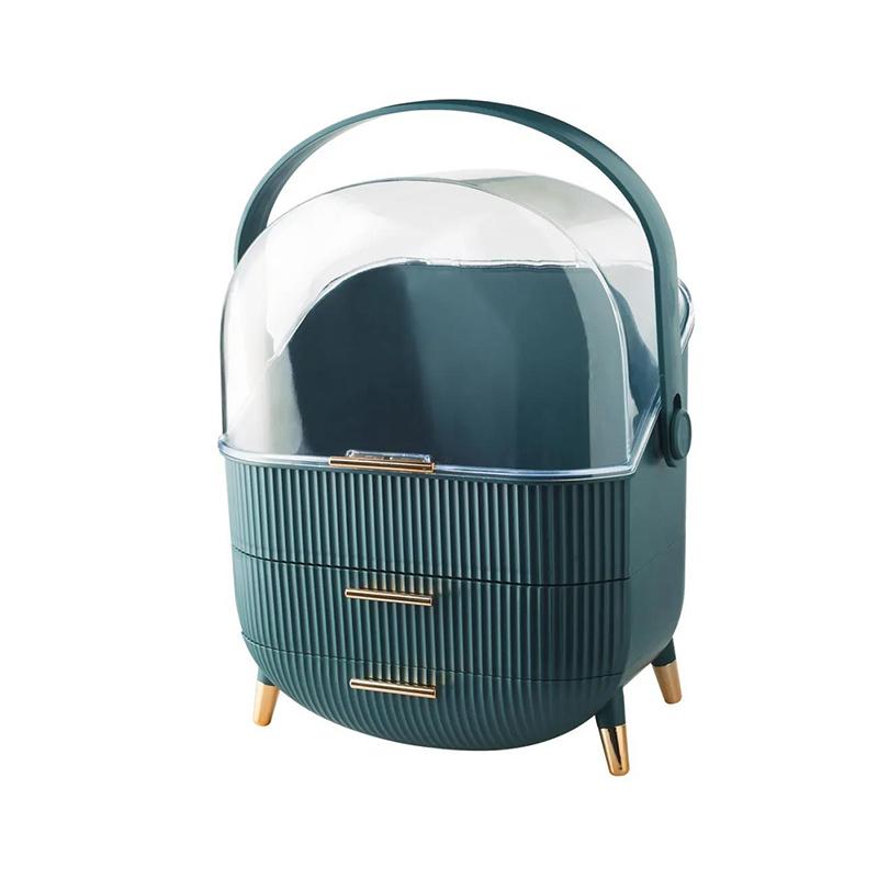 Настольные органайзеры для макияжа, косметические ящики для хранения, ящик большой емкости, контейнер для лака для ногтей, портативный косметический органайзер, коробка