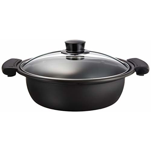 Panasonic IH Compatible Pot with Glass Lid Tabletop Black KZ-AN10-K