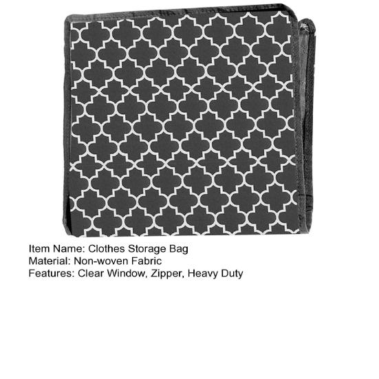 3 шт. сумка для хранения из нетканого материала с прозрачным окном на молнии, сверхмощная портативная ручка, складная пыленепроницаемая стеганая сумка для одежды