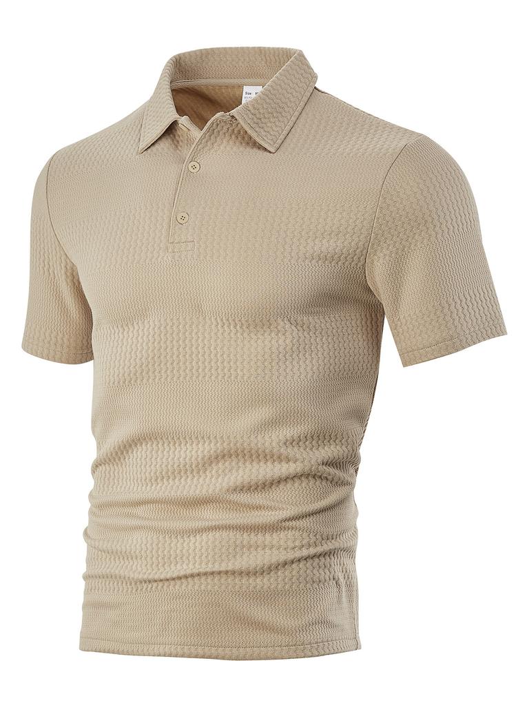 Fashion year European and American men's clothing new spot summer loose casual lapel jacquard short-sleeved polo shirt