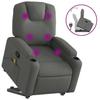 VidaXL Reclining Massage Armchair Dark Grey Fabric 3204381