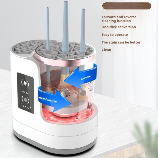 Электрический очиститель для кистей для макияжа, съемный USB, автоматическая машина для чистки косметических кистей, многофункциональный держатель для сушки кистей для макияжа, контейнер для мытья инструментов