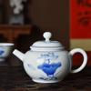 Китайский фарфоровый керамический заварочный чайник Jingdezhen Винтажный с ситечком, Жасминовый Улун Цветочный, Чайная церемония Ча Цзюнь Цзинь