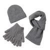 ELSYALN Hat Scarf Gloves 3-Piece Set