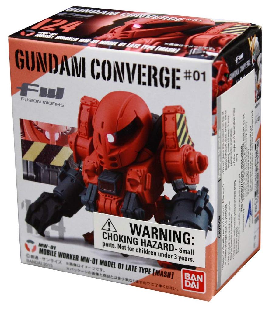FW Gundam Converge 1 Мобильный рабочий Модель позднего типа Gundam Mini Figure 124 MW-01 MW-01 (Маш)