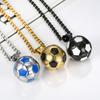 Soccer Shape Casual Soccer Pendants 3D Charm Necklace Fashions Football Necklaces  Boys Girl